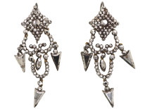 Georgian Cut Steel Drop Earrings