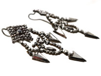 Georgian Cut Steel Drop Earrings