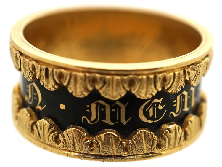 Early Victorian 18ct Gold Memorial Ring