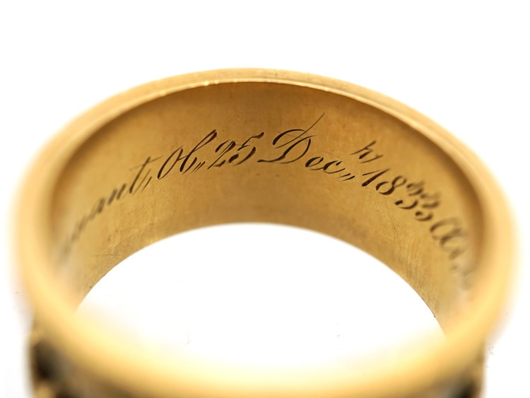 Early Victorian 18ct Gold Memorial Ring