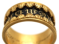 Early Victorian 18ct Gold Memorial Ring