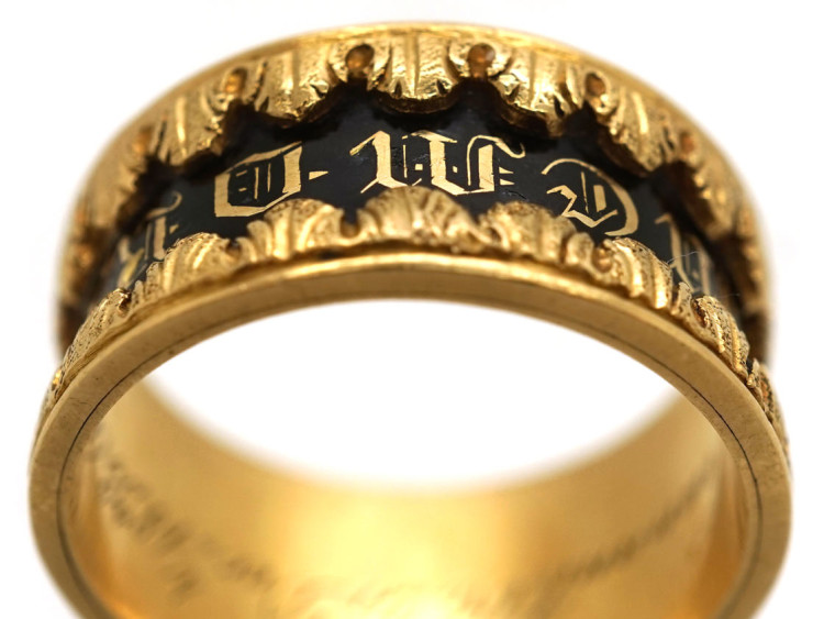 Early Victorian 18ct Gold Memorial Ring