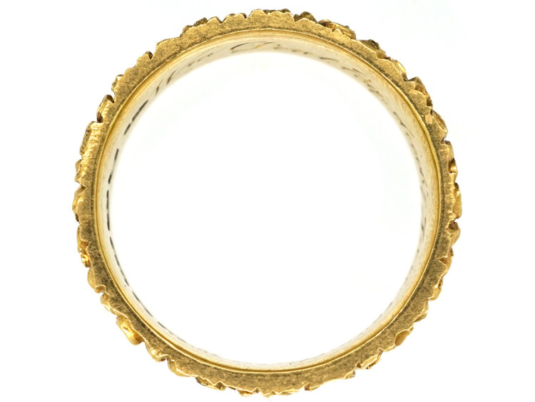Georgian 18ct Gold & Enamel Mourning Ring for William Dent