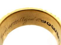 Georgian 18ct Gold & Enamel Mourning Ring for William Dent