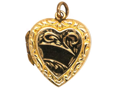 Edwardian 9ct Back & Front Heart Locket