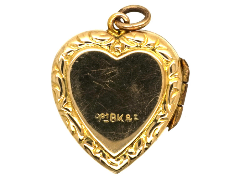 Edwardian 9ct Back & Front Heart Locket