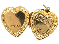 Edwardian 9ct Back & Front Heart Locket