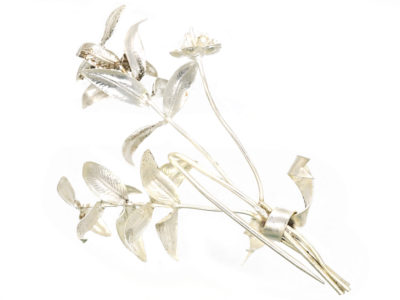 Victorian Silver Lily Brooch
