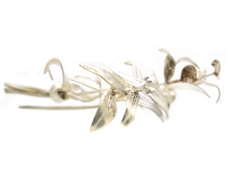 Victorian Silver Lily Brooch