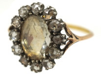 Georgian Rose Diamond Cluster Ring
