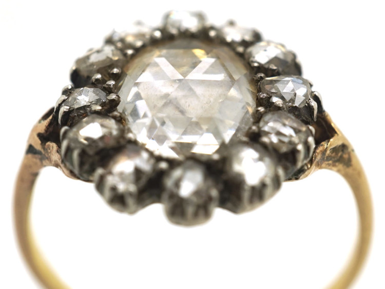 Georgian Rose Diamond Cluster Ring