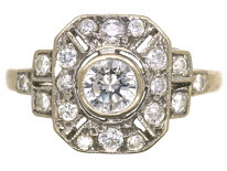 Art Deco 18ct White Gold Diamond Ring
