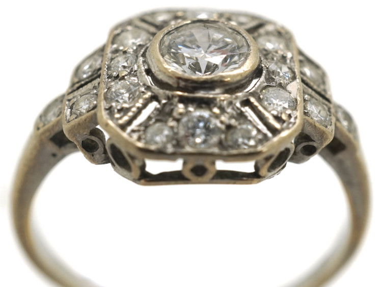 Art Deco 18ct White Gold Diamond Ring