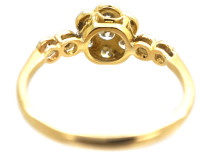 Edwardian 18ct Gold, Platinum & Diamond Cluster Ring