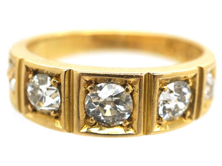 Victorian 18ct Gold Five Stone Diamond Ring