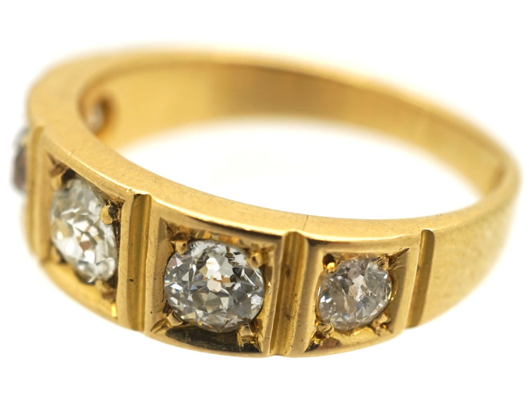 Victorian 18ct Gold Five Stone Diamond Ring