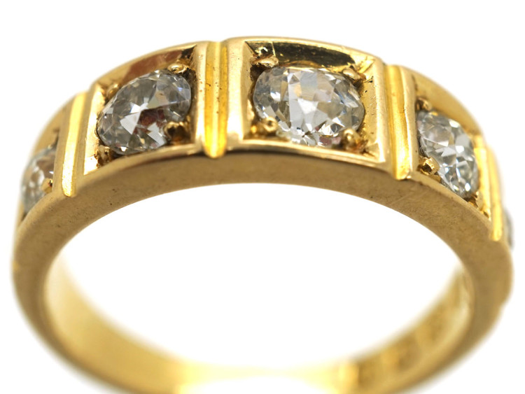 Victorian 18ct Gold Five Stone Diamond Ring