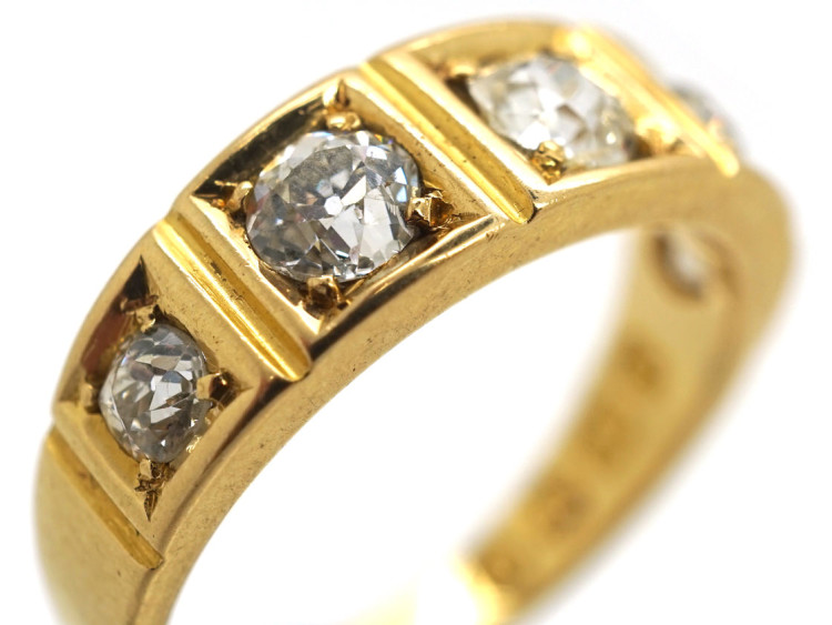Victorian 18ct Gold Five Stone Diamond Ring