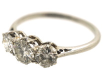 Platinum Three Stone Diamond Ring