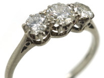 Platinum Three Stone Diamond Ring