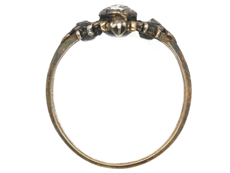Georgian 18ct Gold & Silver Rose Diamond Ring