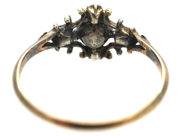 Georgian 18ct Gold & Silver Rose Diamond Ring
