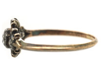 Georgian 18ct Gold & Silver Rose Diamond Ring
