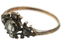 Georgian 18ct Gold & Silver Rose Diamond Ring