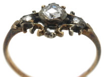 Georgian 18ct Gold & Silver Rose Diamond Ring