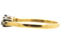 Art Deco 18ct Gold, Sapphire & Diamond Ring