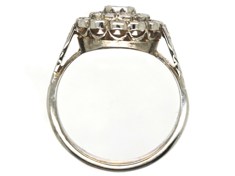 18ct White Gold Diamond Set Cluster Ring