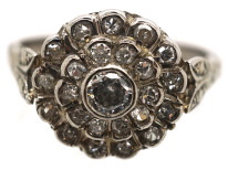 18ct White Gold Diamond Set Cluster Ring