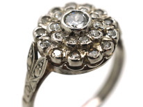 18ct White Gold Diamond Set Cluster Ring