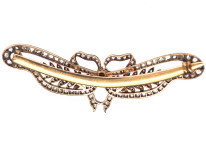 Edwardian Rose Diamond & Natural Pearl Hair slide in Original Case