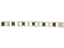 Silver & Jade Bracelet