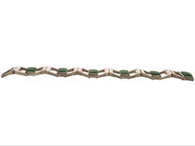Silver & Jade Bracelet