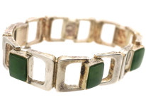 Silver & Jade Bracelet