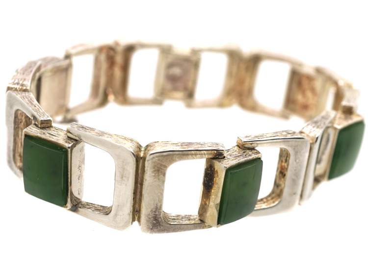 Silver & Jade Bracelet