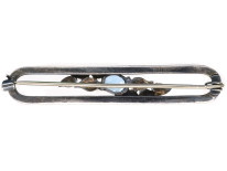 Art Deco Silver & Blue Synthetic Spinel Brooch