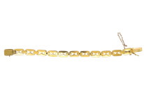Art Deco 14ct Gold & Diamond Bracelet