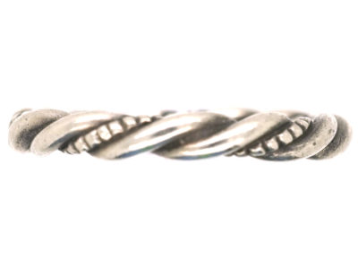 Silver Twist Ring Attributed to Georg Jensen Silver Twist Ring Attributed to Georg Jensen