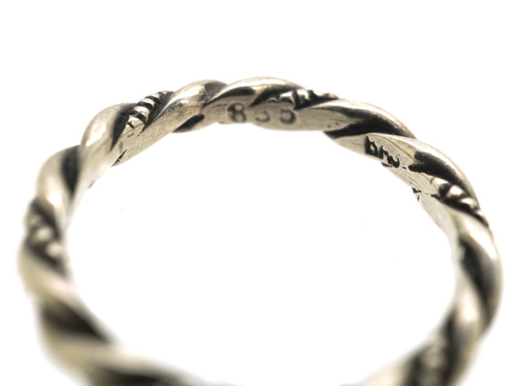 Silver Twist Ring Attributed to Georg Jensen