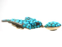 Georgian 15ct Gold & Turquoise Dove of Peace Brooch