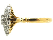18ct White & Yellow Gold Large Diamond Cluster Ring