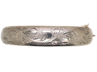 Silver Engraved Bangle