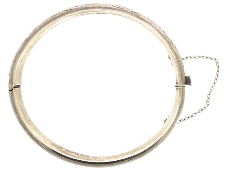 Silver Engraved Bangle