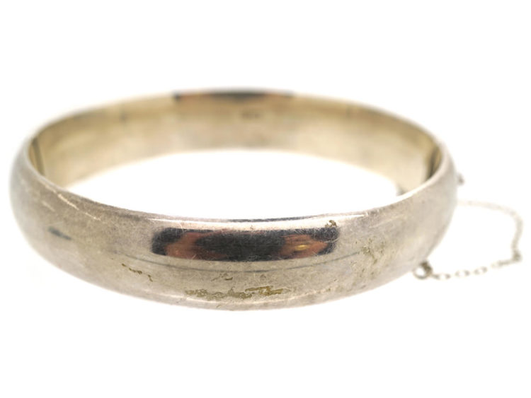 Silver Engraved Bangle