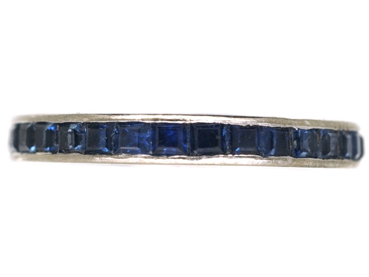 18ct White Gold & Sapphire Eternity Ring