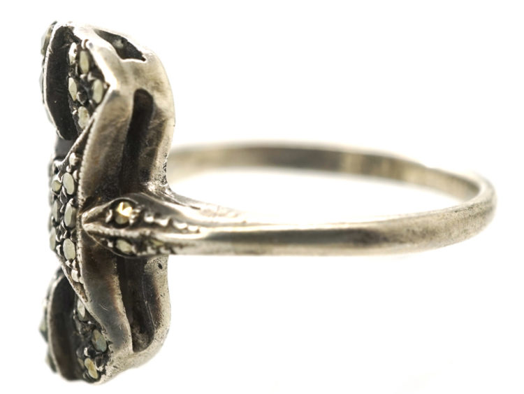 Art Deco Silver & Marcasite Ring