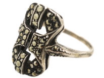 Art Deco Silver & Marcasite Ring